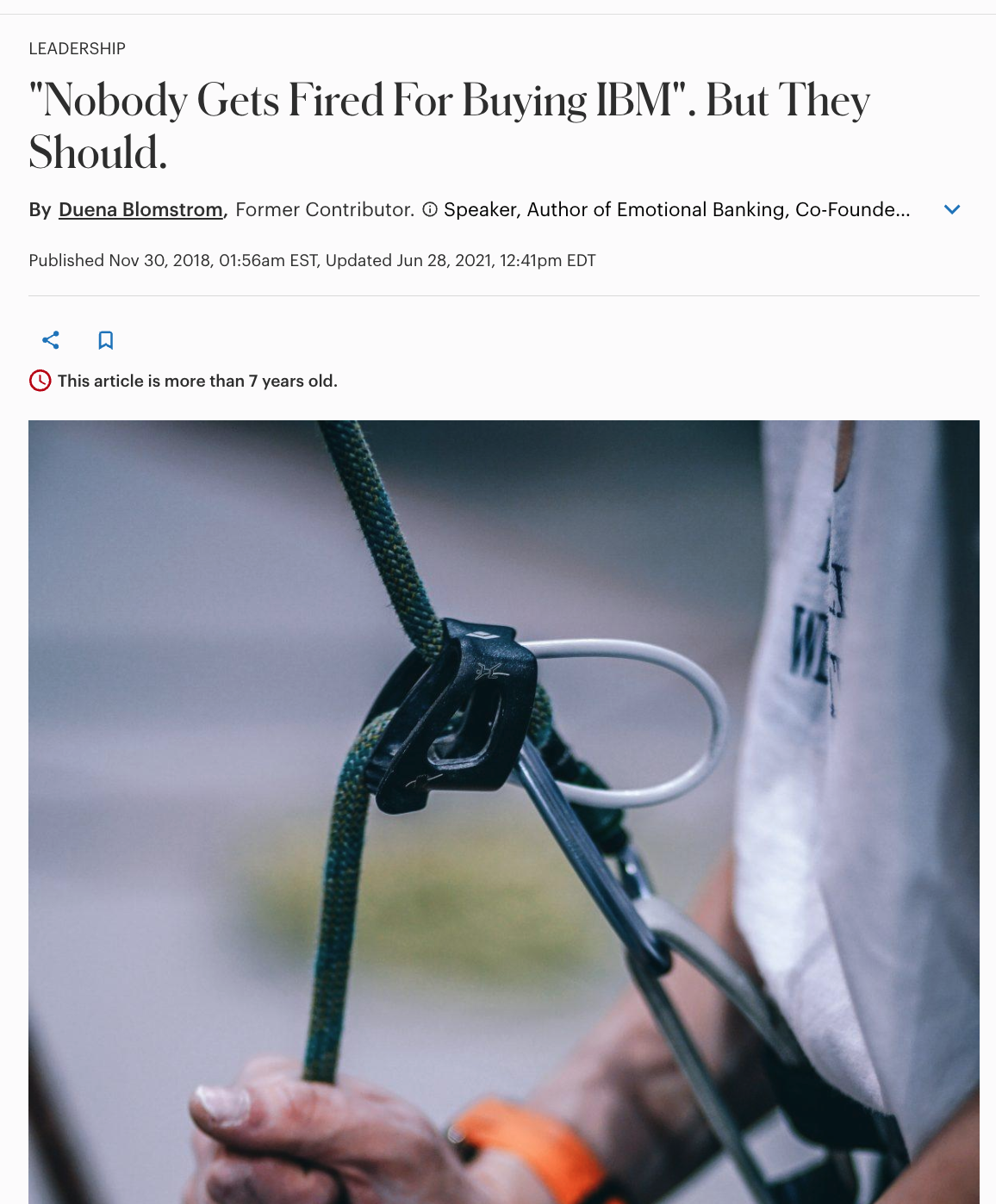 Nobody Gets Fired for Buying IBM - But They Should