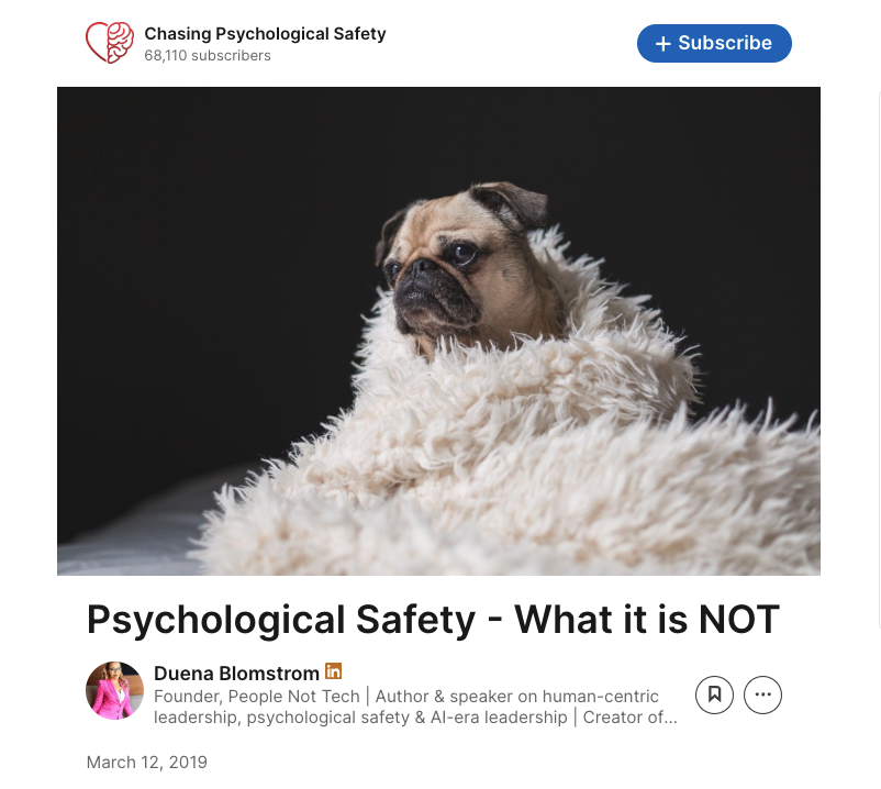 What Psychological Safety is NOT
