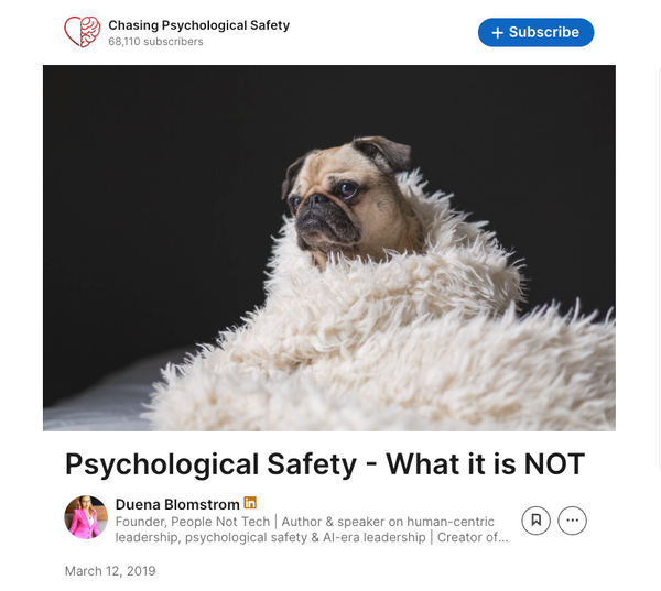 What Psychological Safety is NOT